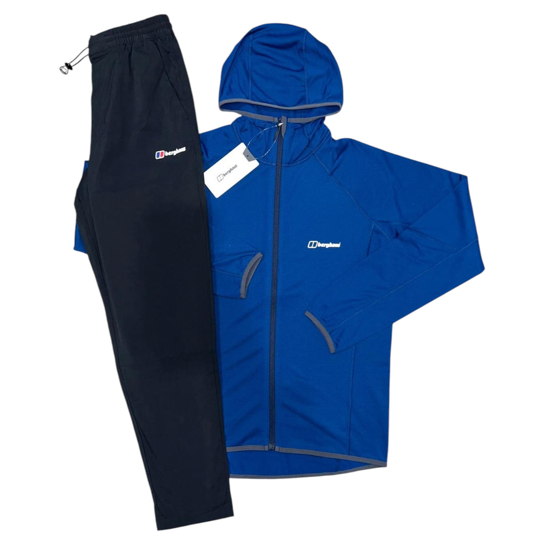 Berghaus Hooded Cargo Tracksuit Blue/Black, Front view 